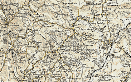 Old map of Lea Fields in 1901-1902