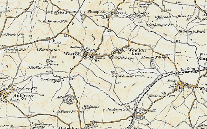 Old map of Milthorpe in 1898-1901