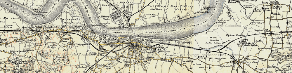 Old map of Milton in 1897-1898