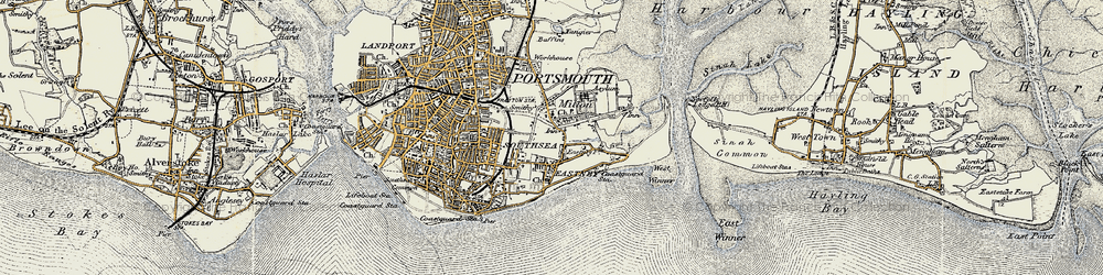 Old map of Milton in 1897-1899