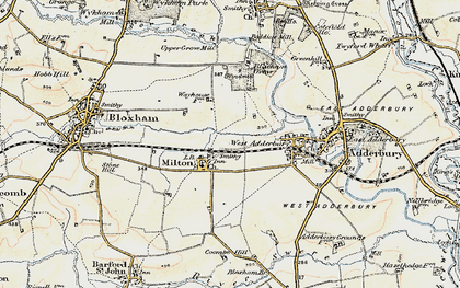 Old map of Bloxham Grove in 1898-1901