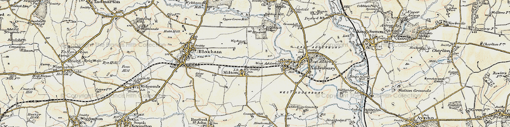 Old map of Bloxham Grove in 1898-1901