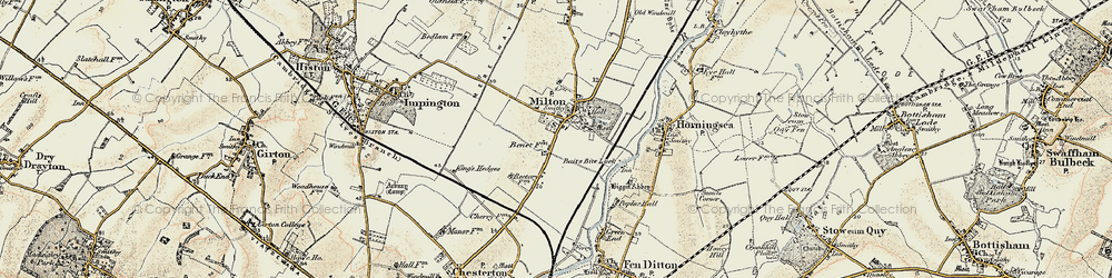 Old map of Milton in 1899-1901