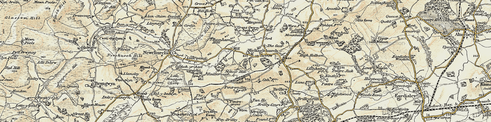Old map of Milton in 1900-1902