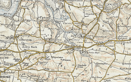 Old map of Milton in 1901-1912