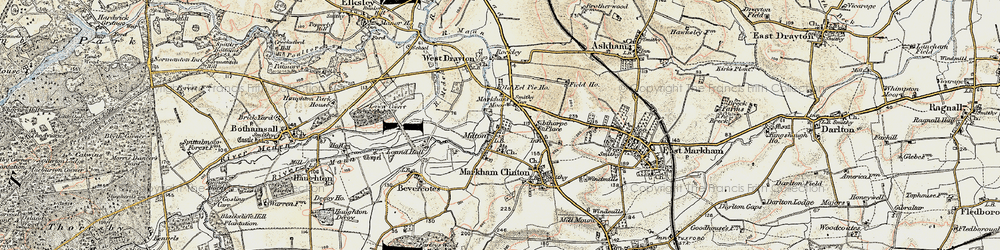 Old map of Milton in 1902-1903