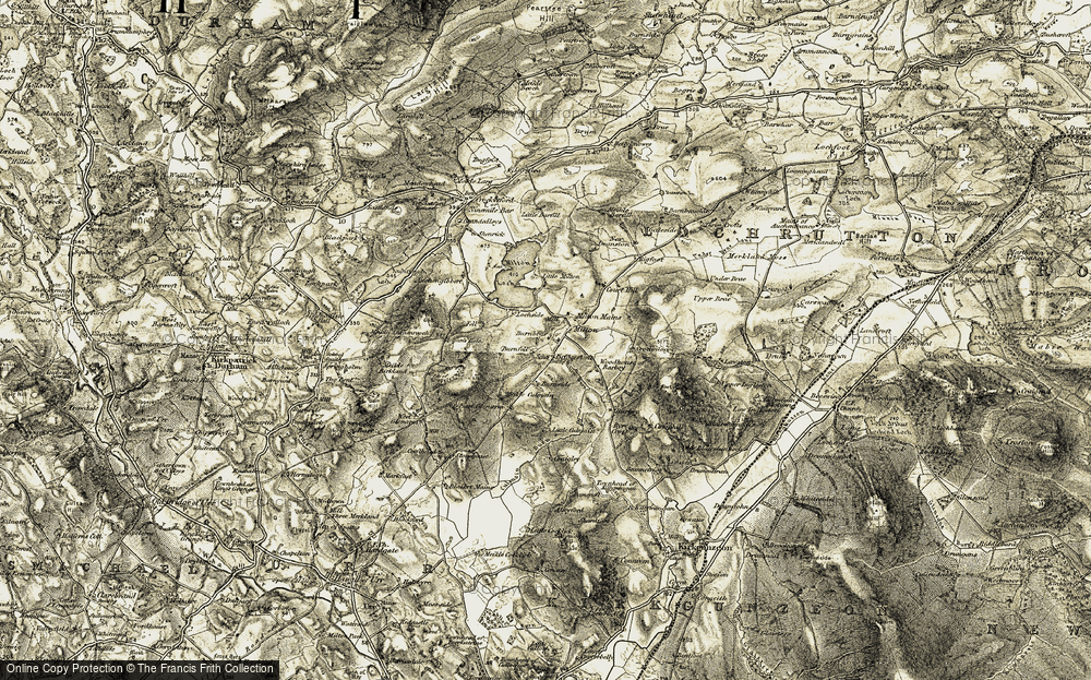 Old Map of Historic Map covering Blairshinnoch Hill in 1904-1905
