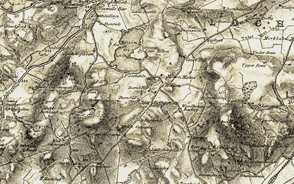 Old map of Burnside of Urr in 1904-1905
