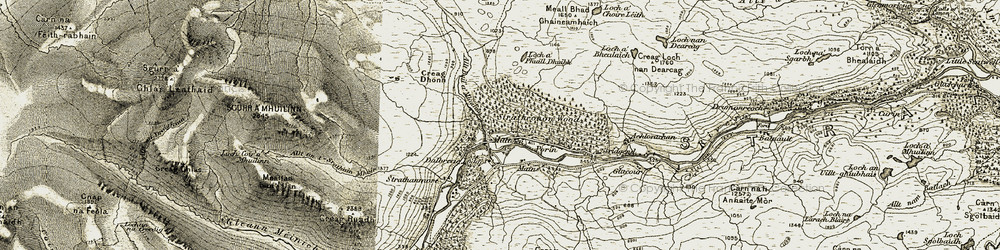 Old map of Achlorachan in 1908-1912