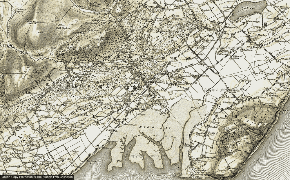 Old Map of Milton, 1911-1912 in 1911-1912