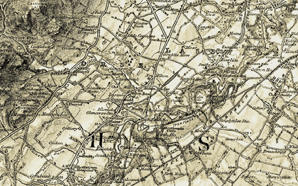 Old map of Milton Bridge in 1903-1904