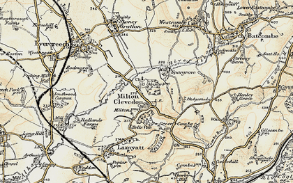 Old map of Batcombe Vale in 1899