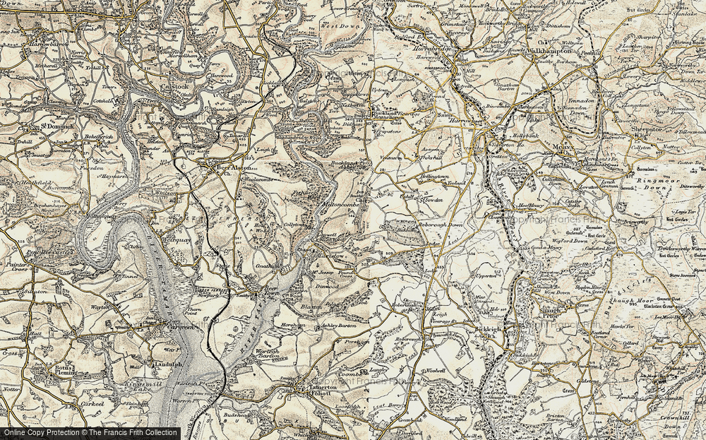 Old Map of Milton Combe, 1899-1900 in 1899-1900