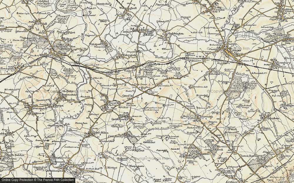 Old Map of Milton Common, 1897-1899 in 1897-1899