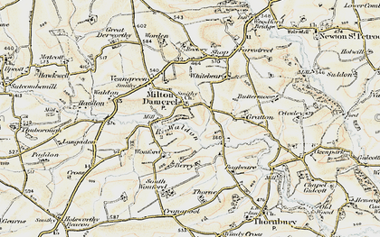 Old map of Milton Damerel in 1900