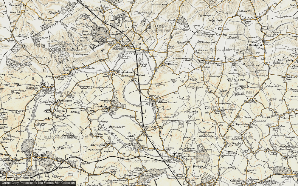Old Map of Milton Ernest, 1898-1901 in 1898-1901