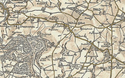 Old map of Endsleigh in 1899-1900
