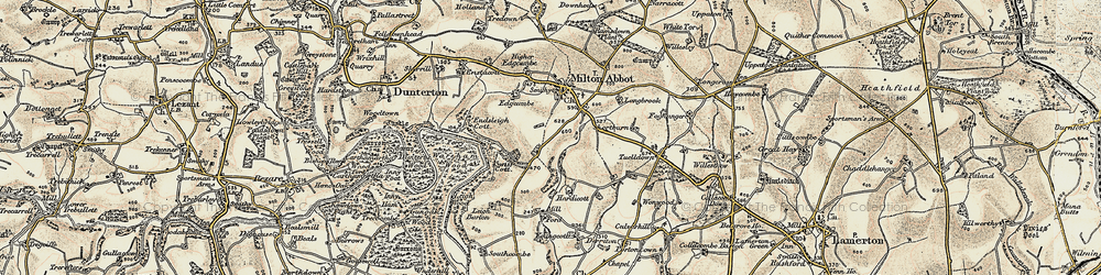 Old map of Endsleigh in 1899-1900