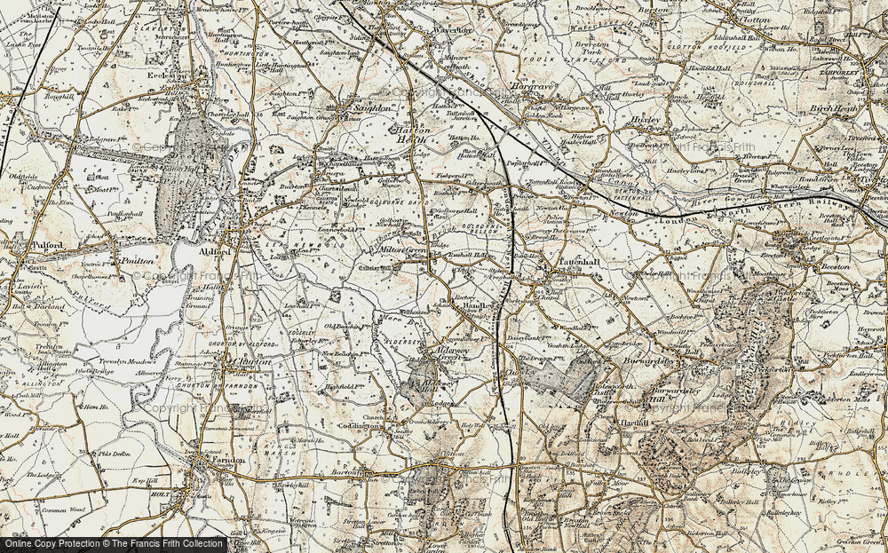 Old Map of Milton Green, 1902-1903 in 1902-1903