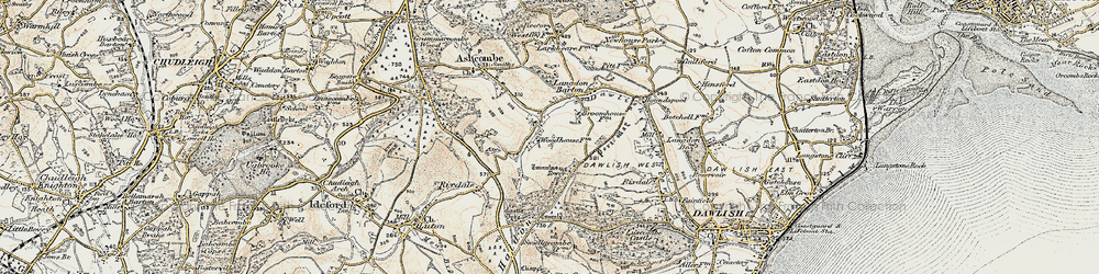 Old map of Langdon Barton in 1899