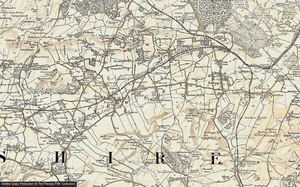 Old Map of Milton Lilbourne, 1897-1899 in 1897-1899