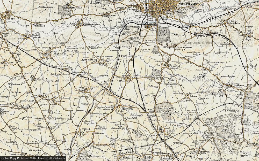 Old Map of Milton Malsor, 1898-1901 in 1898-1901