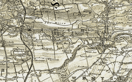 Old map of Milton of Balgonie in 1903-1908