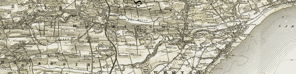 Old map of Balfour in 1903-1908