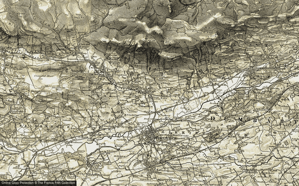 Old Map of Milton of Campsie, 1904-1907 in 1904-1907