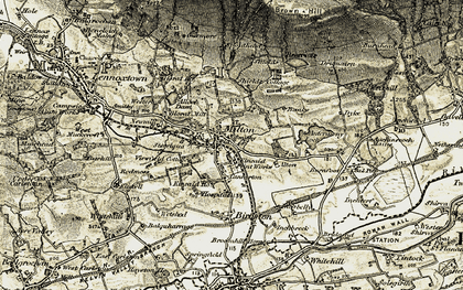 Old map of Milton of Campsie in 1904-1907