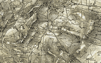 Old map of Upper Middleton in 1907-1908