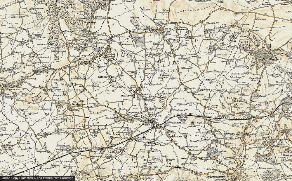 Old Map of Milton on Stour, 1897-1899 in 1897-1899