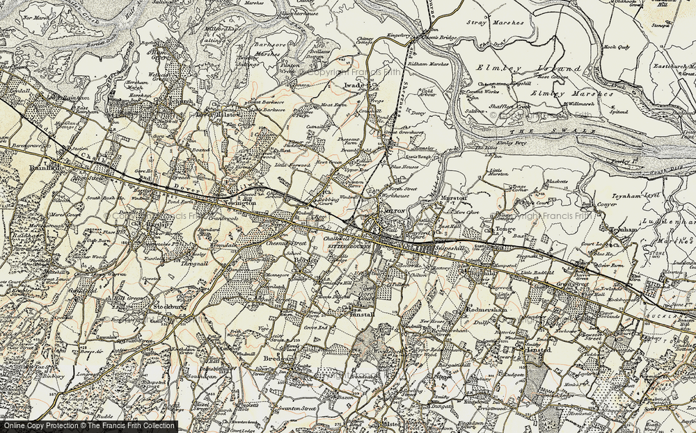 Old Map of Milton Regis, 1897-1898 in 1897-1898