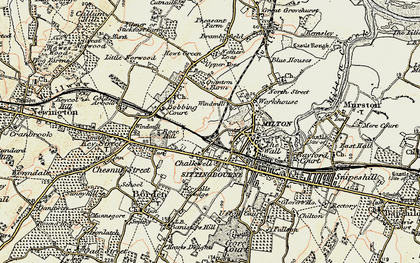 Old map of Milton Regis in 1897-1898