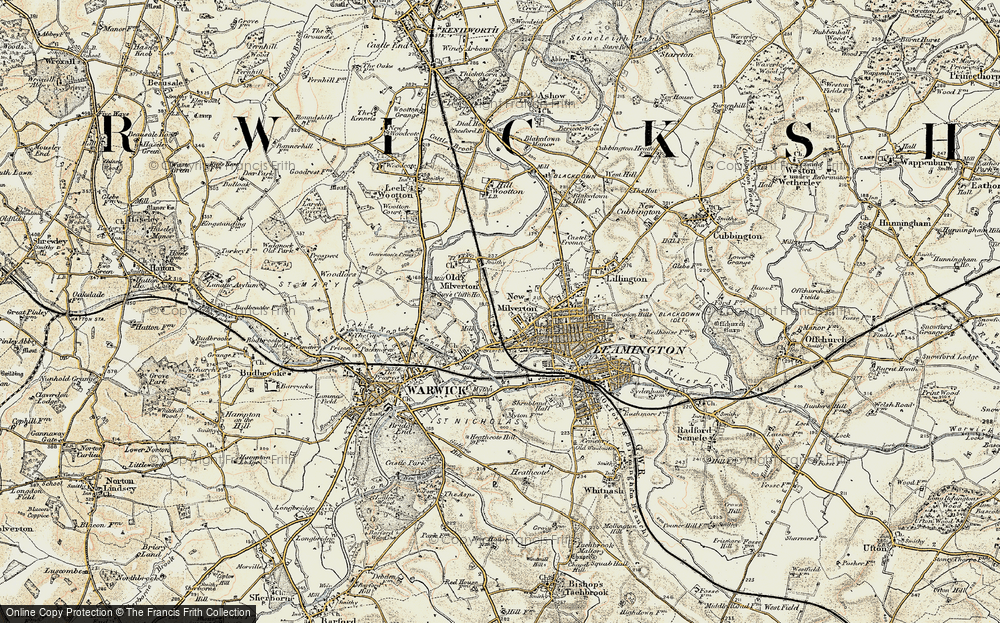 Old Map of Milverton, 1901-1902 in 1901-1902
