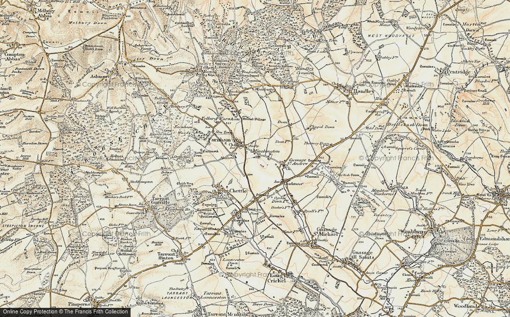 Old Map of Minchington, 1897-1909 in 1897-1909