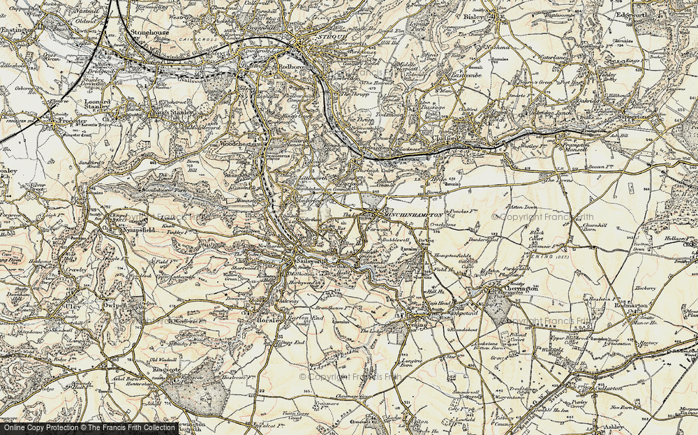 Old Map of Minchinhampton, 1898-1900 in 1898-1900