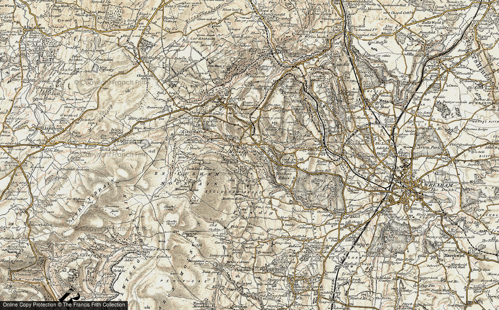 Old Map of Minera, 1902-1903 in 1902-1903