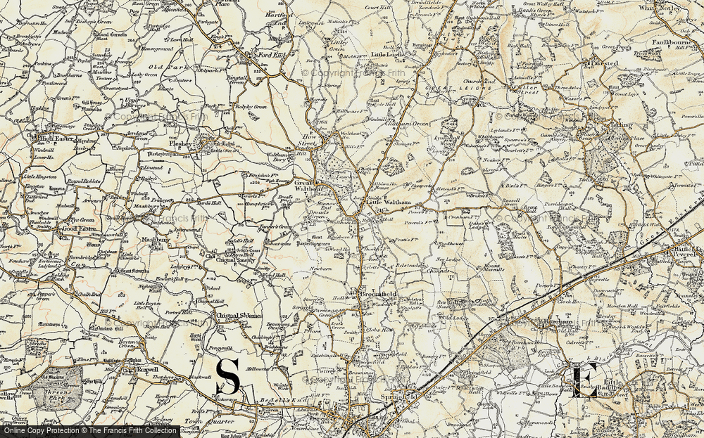 Old Map of Minnow End, 1898 in 1898
