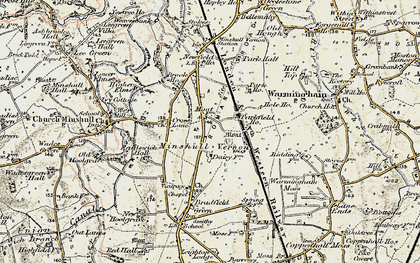 Old map of Minshull Vernon in 1902-1903