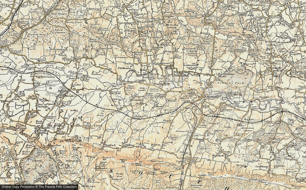 Old Map of Minsted, 1897-1900 in 1897-1900