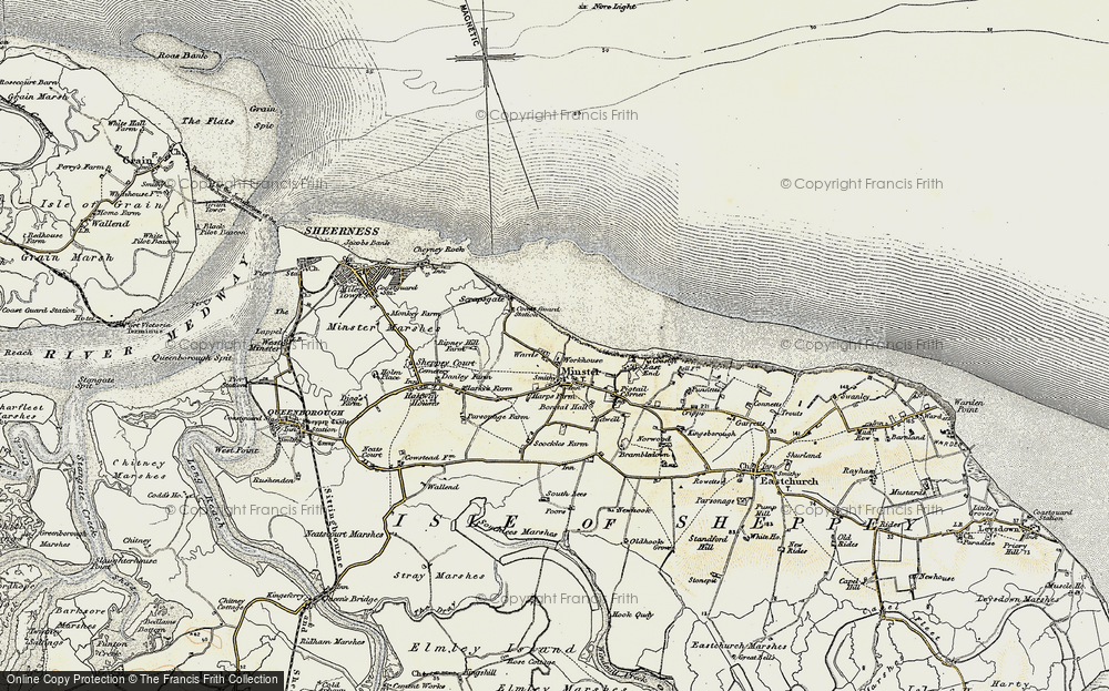 Old Map of Minster, 1897-1898 in 1897-1898