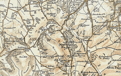 Old map of Minterne Magna in 1899