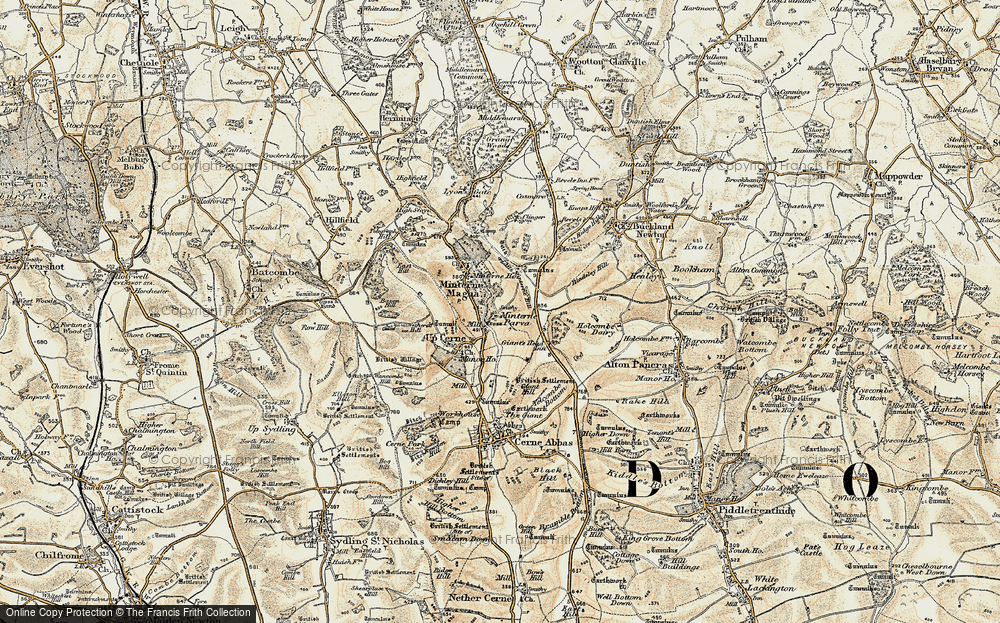 Old Map of Minterne Parva, 1899 in 1899