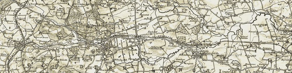 Old map of Auchtydonald in 1909-1910