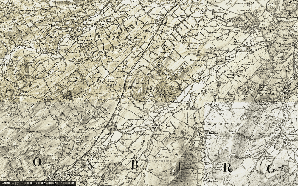 Old Map of Historic Map covering Butterhall in 1901-1904