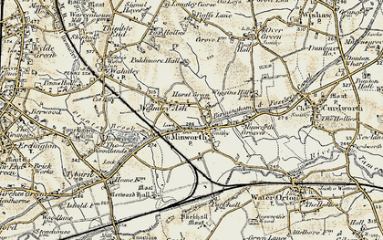 Old map of Minworth in 1901-1902