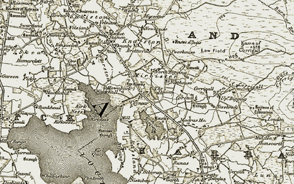 Old map of Mirbister in 1912