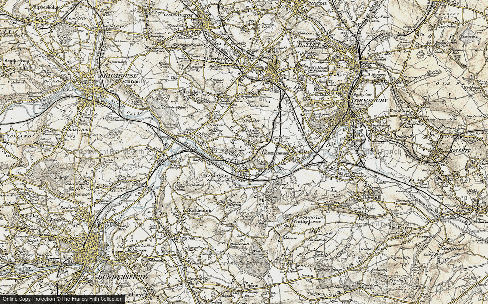 Old Map of Mirfield, 1903 in 1903