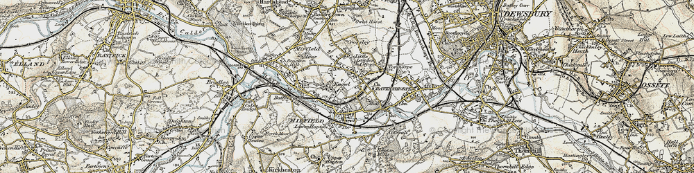 Old map of Mirfield in 1903